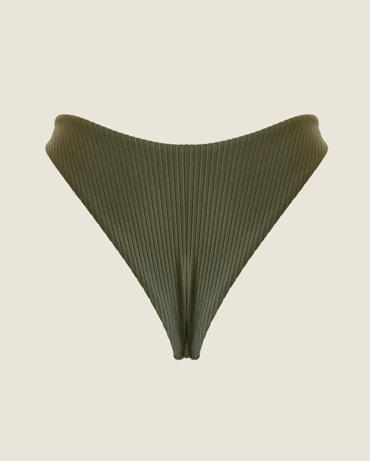 CELINE BOTTOM | Olive Ribbed