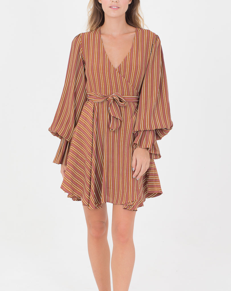 EDEN DRESS | Brown Stripe (Sample)