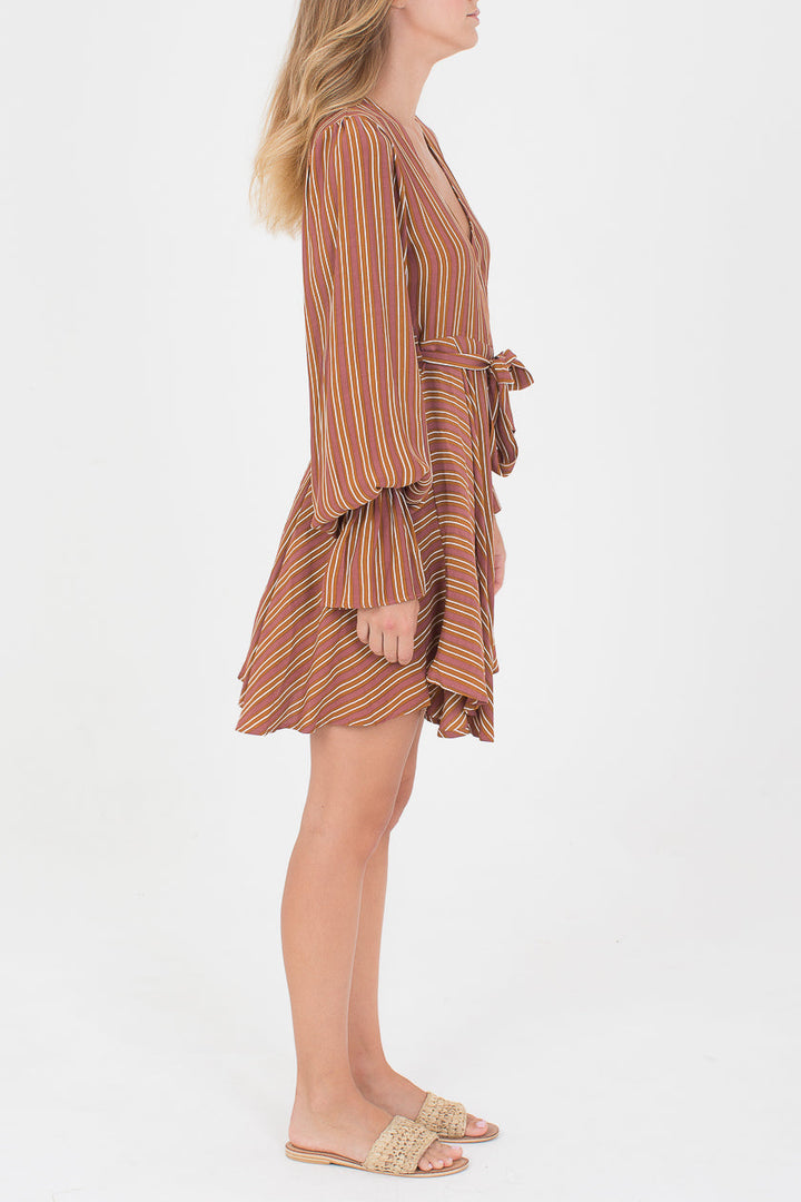 EDEN DRESS | Brown Stripe (Sample)