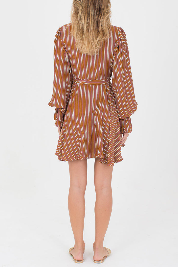 EDEN DRESS | Brown Stripe (Sample)