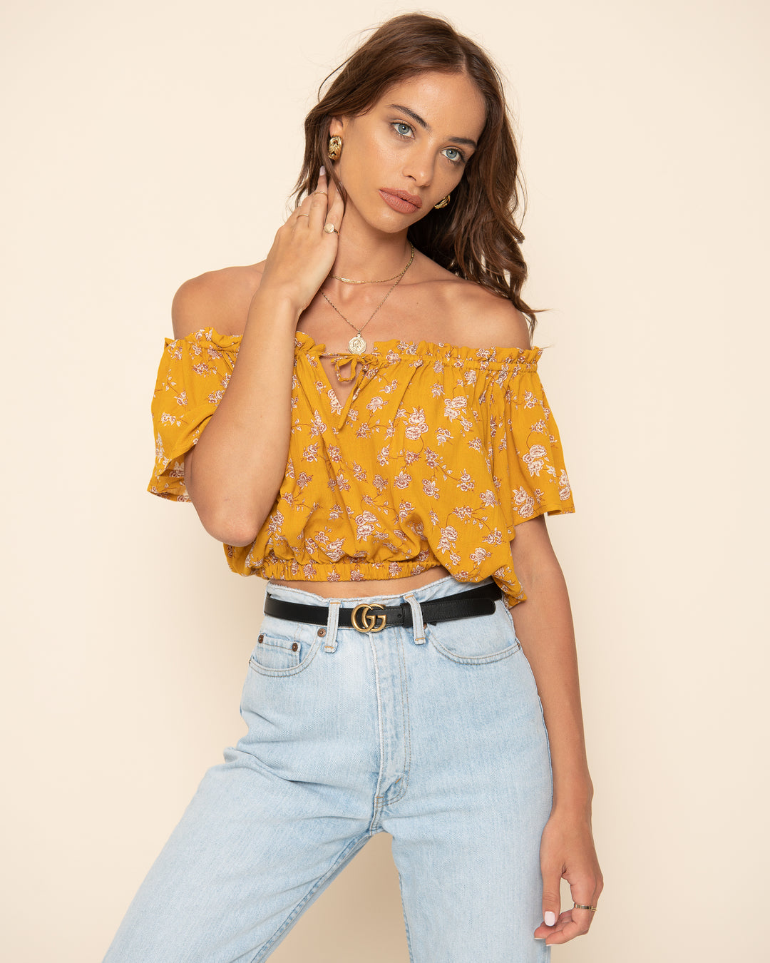 SUMMER DAZE TOP | May Floral Marigold