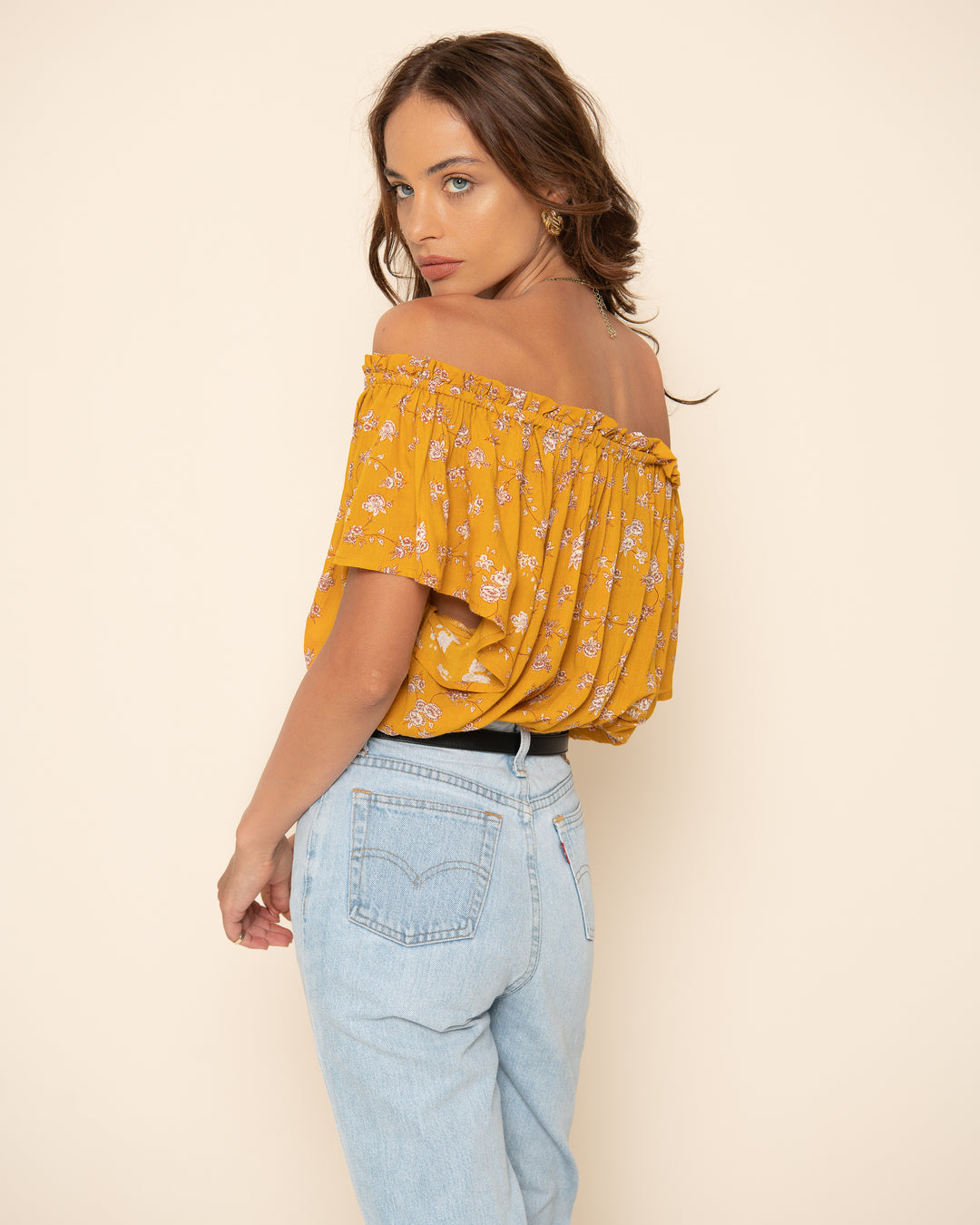 SUMMER DAZE TOP | May Floral Marigold